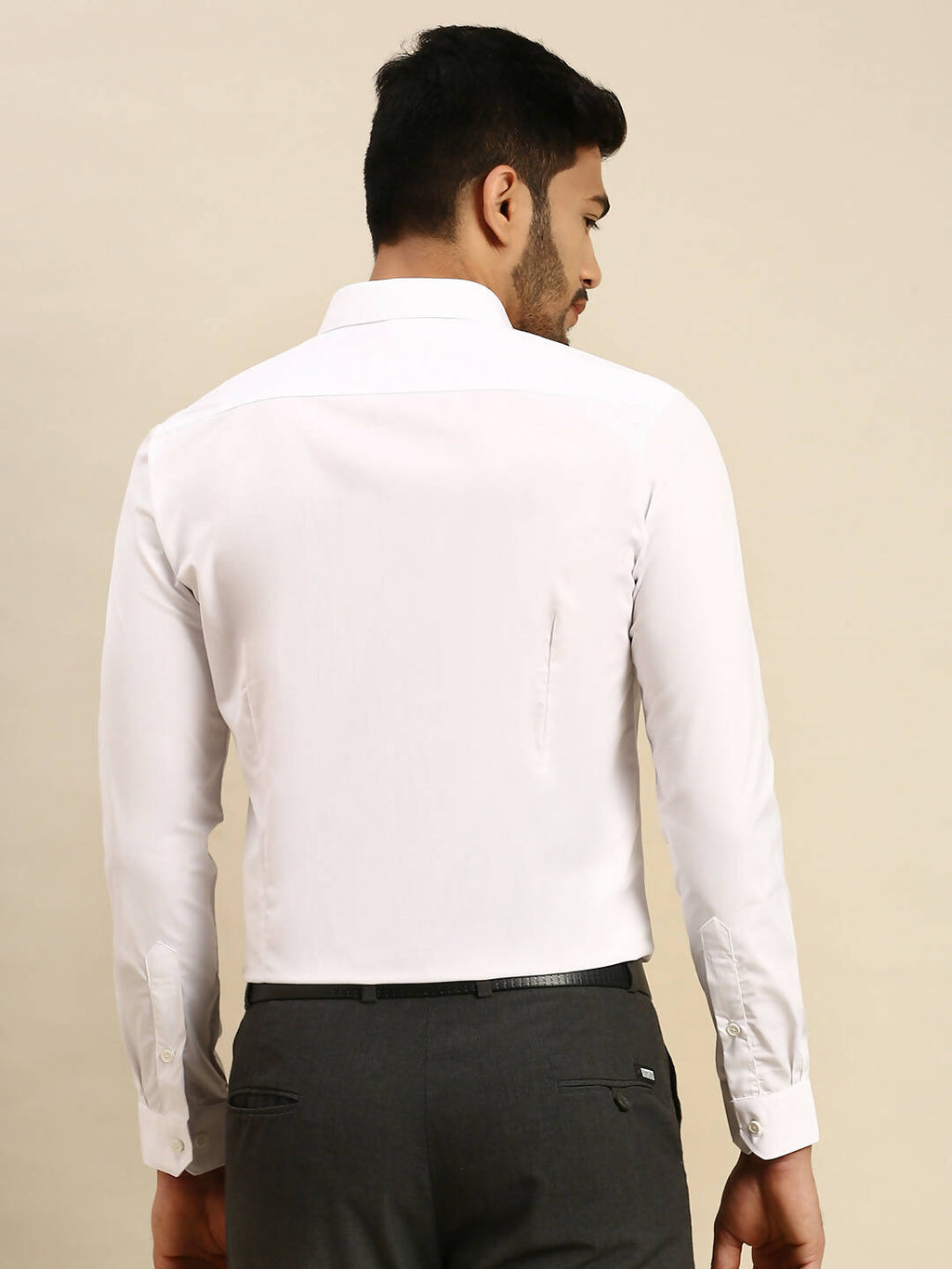 Ramraj Cotton Mens Full Sleeve Formal 100 % Cotton White Shirt