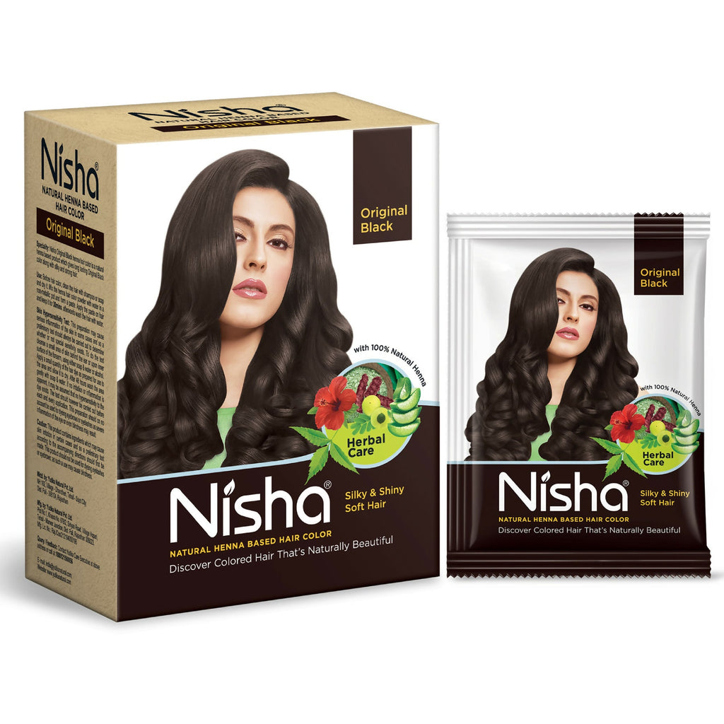 Nisha Henna Based Hair Colour for Women & Men Original Black