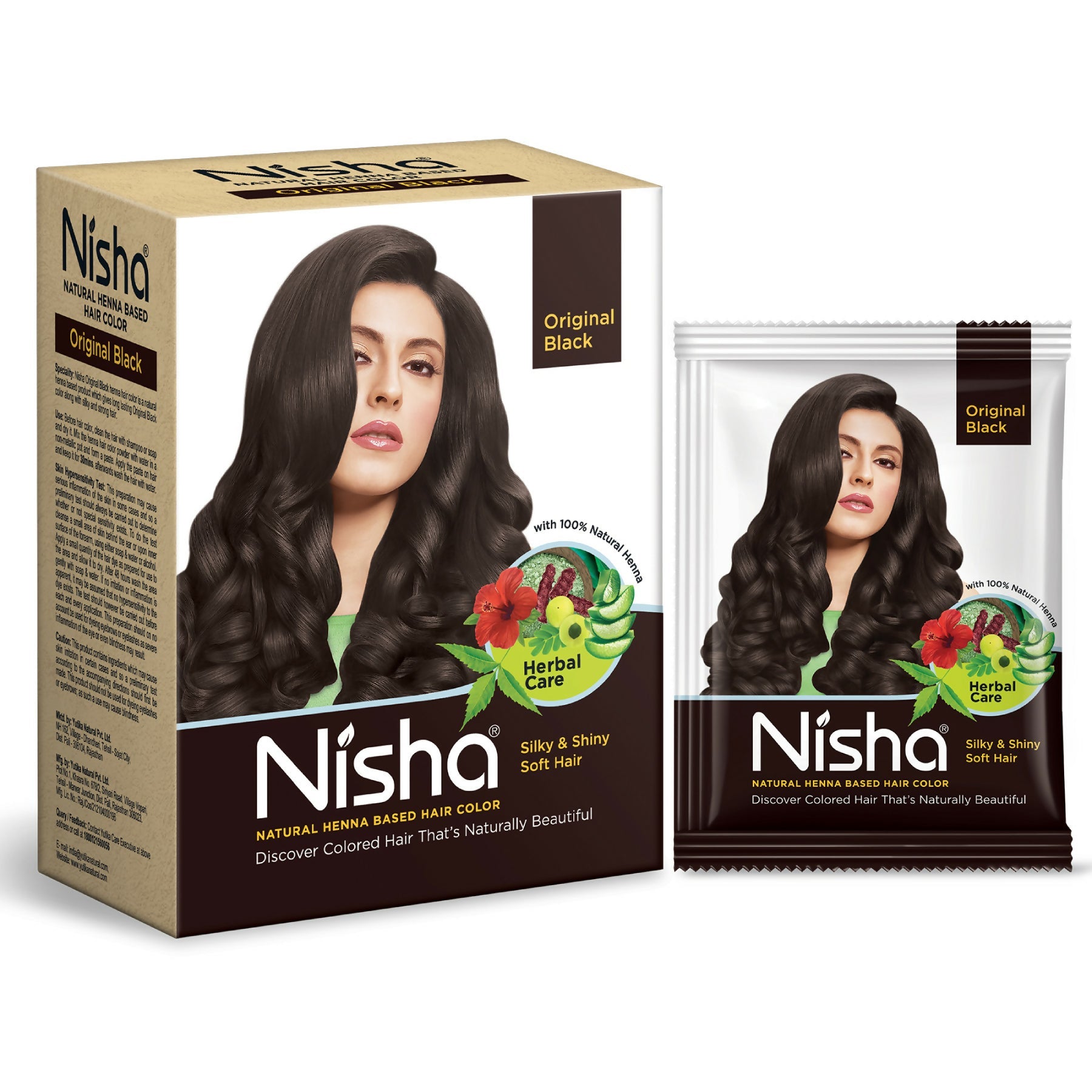 Nisha Henna Based Hair Colour for Women & Men Original Black