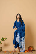 Joban Fashion Blue Tie & Dye Cotton Suit Set
