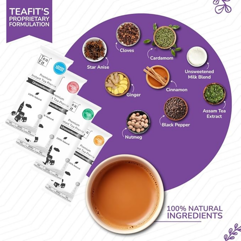 TeaFit Premium NO SUGAR Instant Assorted Tea Premix
