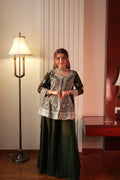 Lehenga Mart Designer Palazzo Suit With Kurta Palazzo Dupatta For Women-Green
