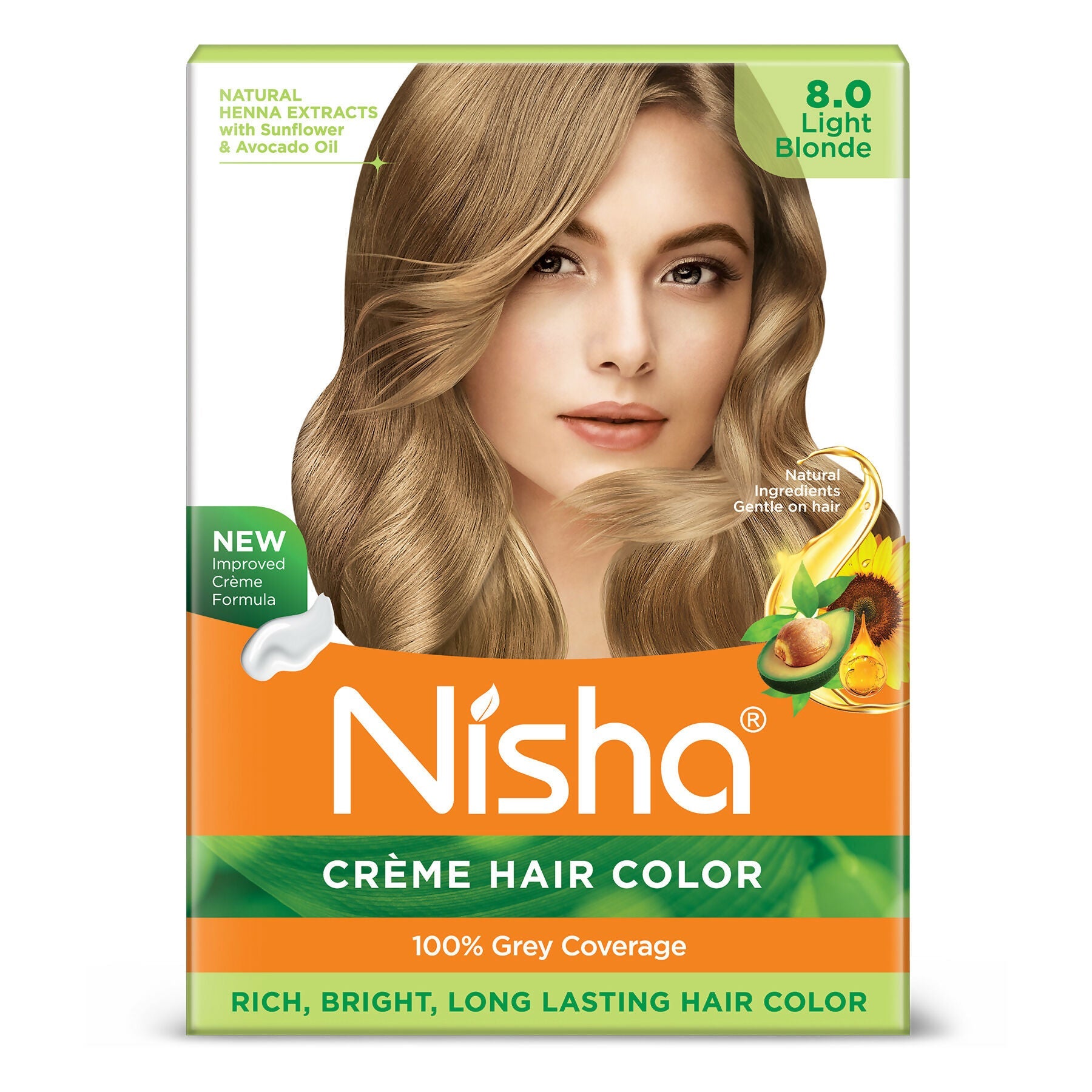 Nisha Creme Hair Color for Women - Light Blonde