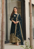 Vedant Vastram Georgette Embroidery & Sequence Work Stitched Ethnic Gown-Rama