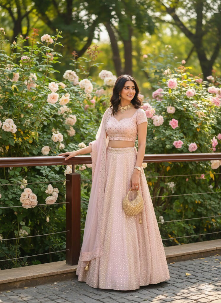 Lehenga Mart Designer Indian Wedding Lehenga Choli-Pink