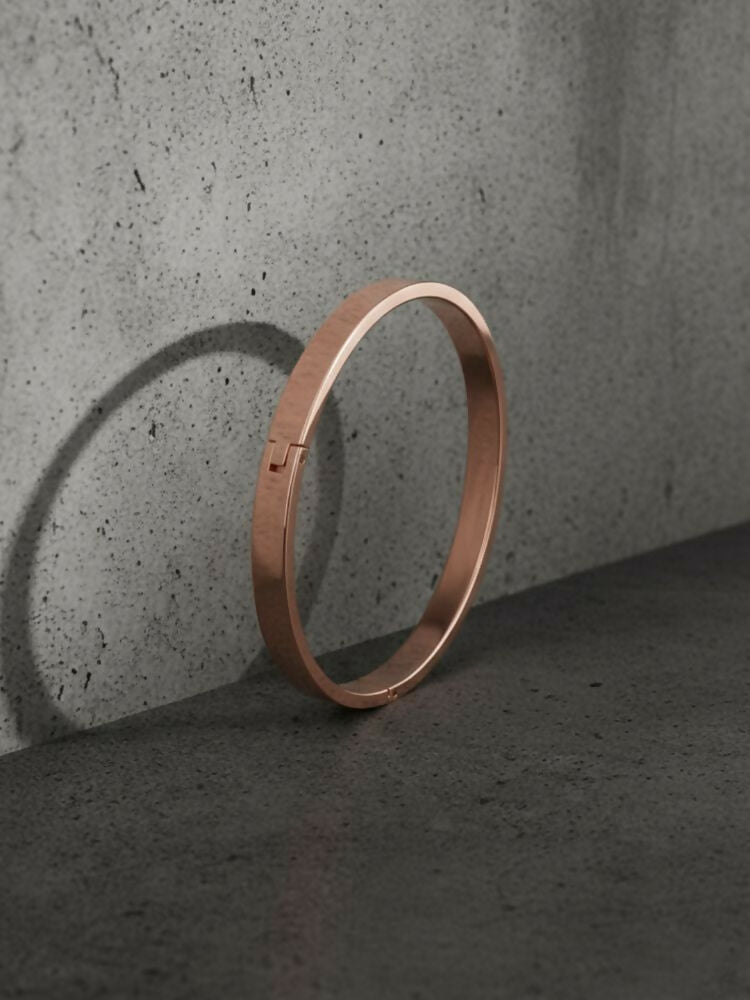 NVR Men's Rose Gold Kada Bracelet