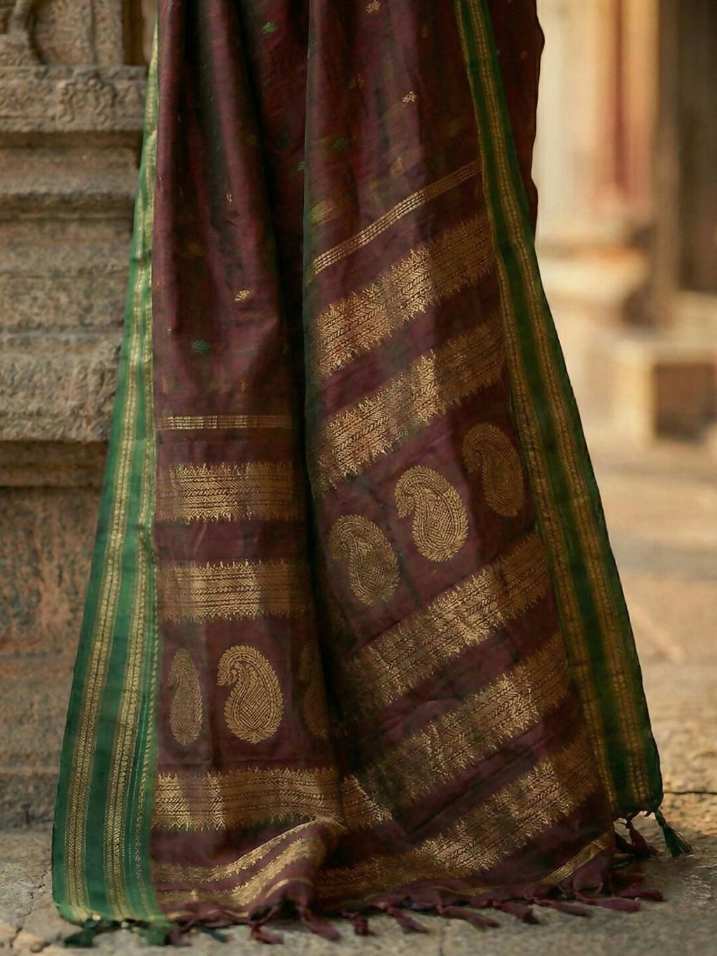 Shree Shyam Fashion Maroon Soft Silk Saree