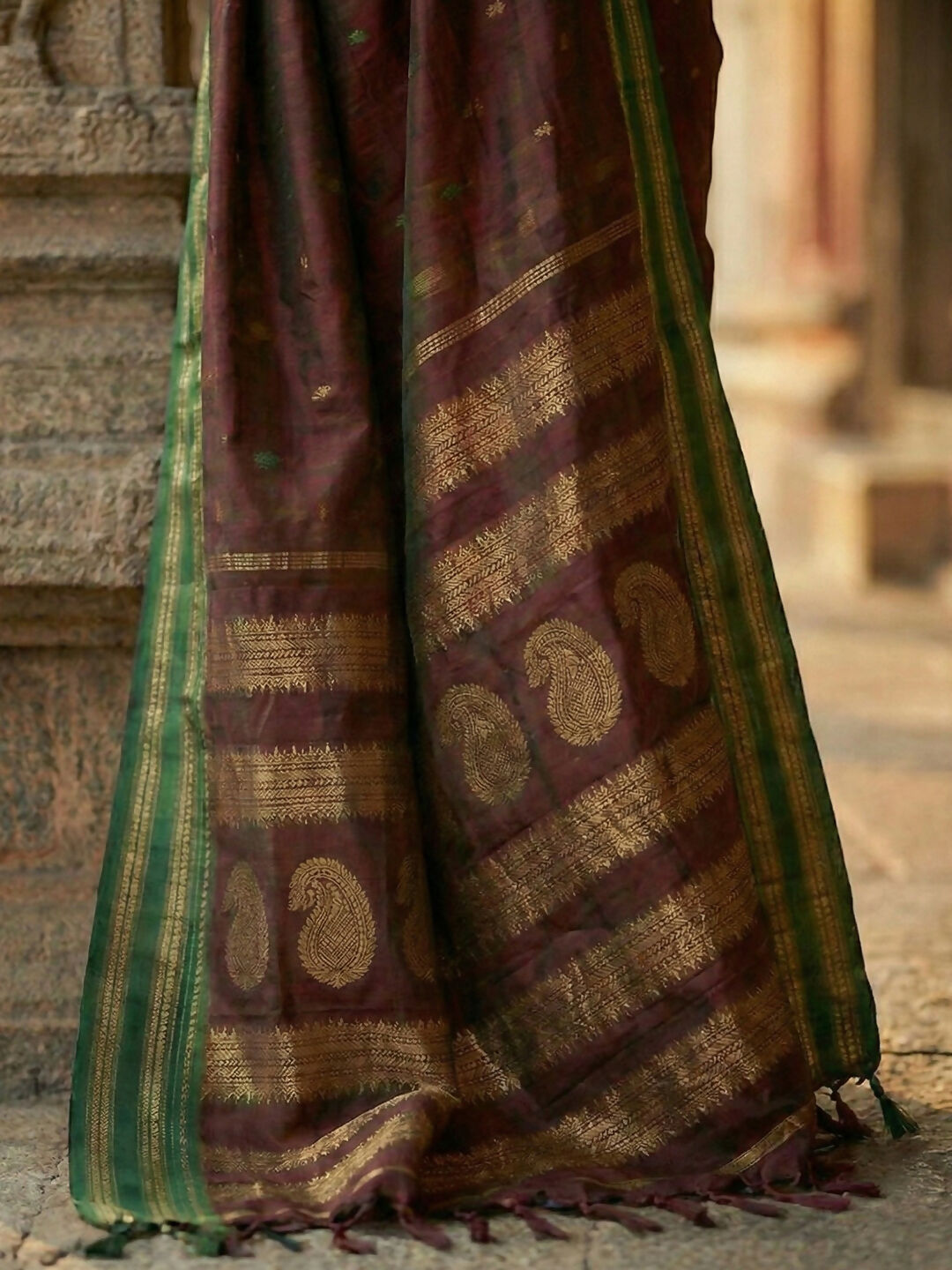 Shree Shyam Fashion Maroon Soft Silk Saree