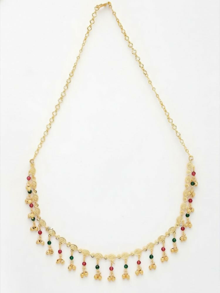 NVR Women Gold Plated Multicolour Minimal chain