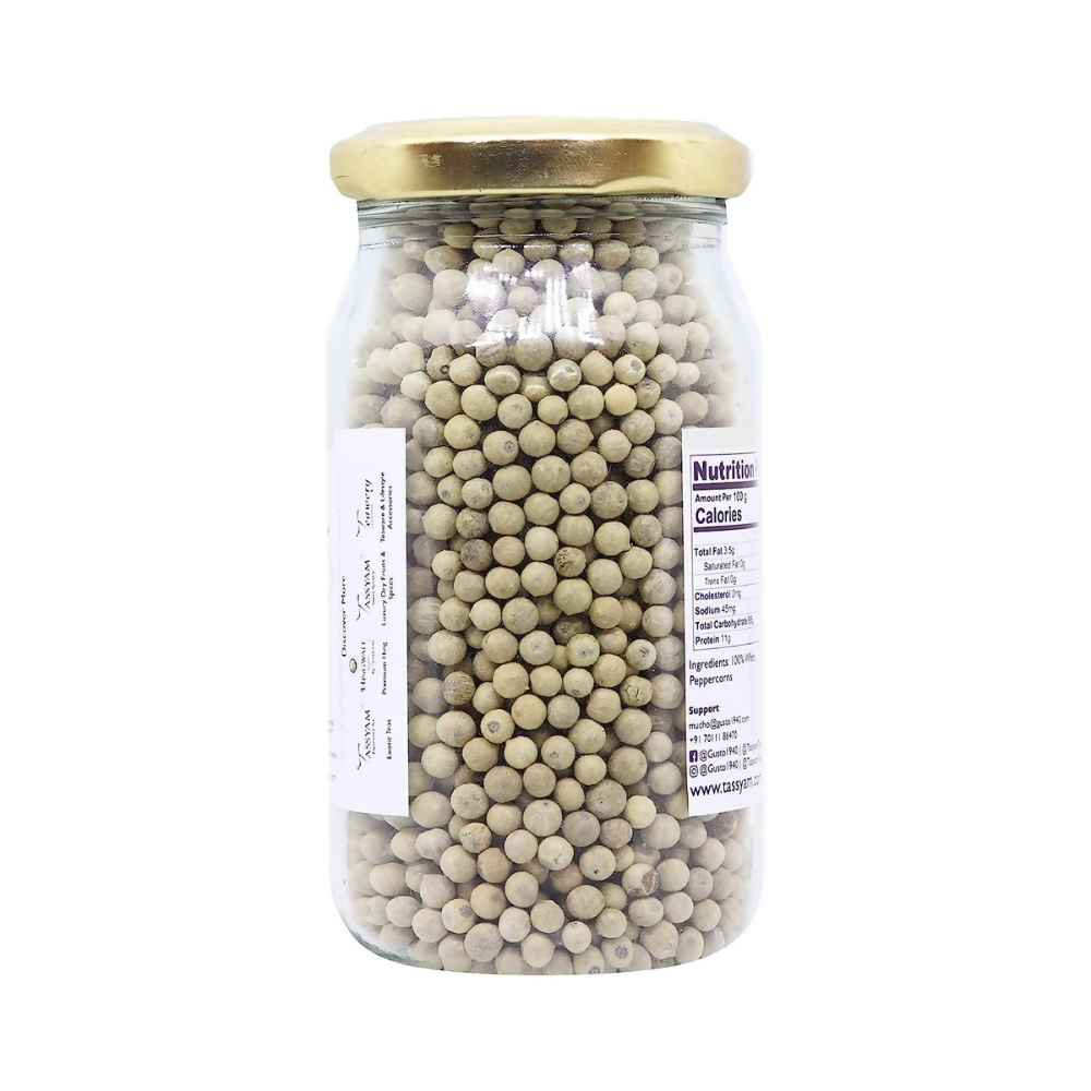 Tassyam Organics White Peppercorns