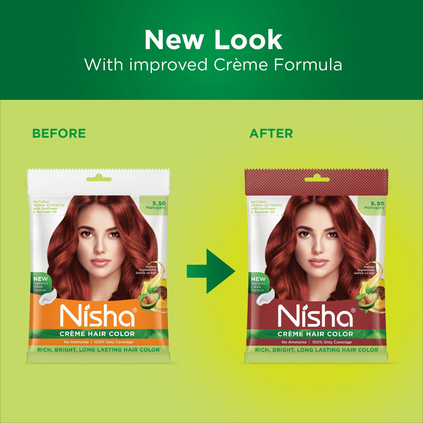 Nisha Creme Hair Color for Women - Mahogany