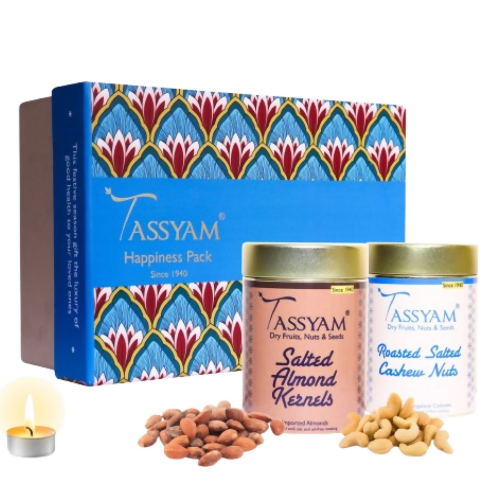 Tassyam Organics Dry Fruit Set - Salted Cashew and Almonds