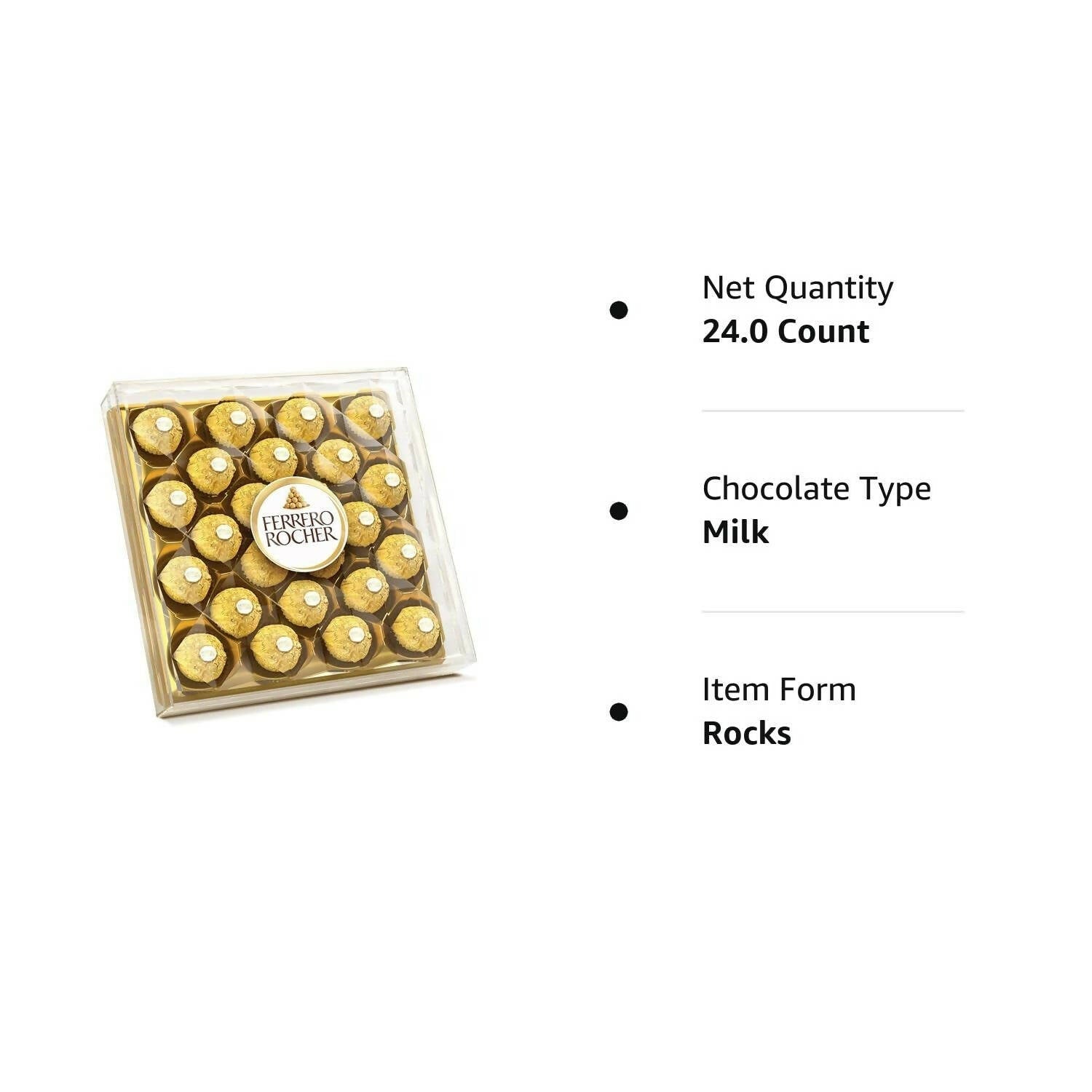 Ferrero Rocher Exquisite Hazelnut And Milk Chocolate | Premium Gift Box Rich, Creamy, Crunchy and Nutty Chocolate For Special Occasions