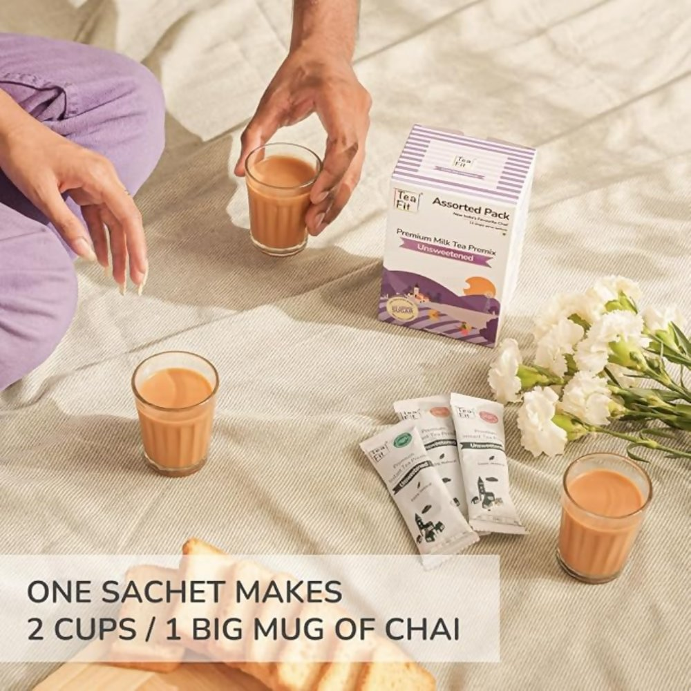 TeaFit Premium NO SUGAR Instant Assorted Tea Premix combo