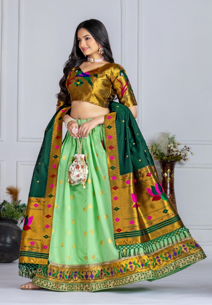 Lehenga Mart Gorgeous Lehenga Choli For Wedding-Green