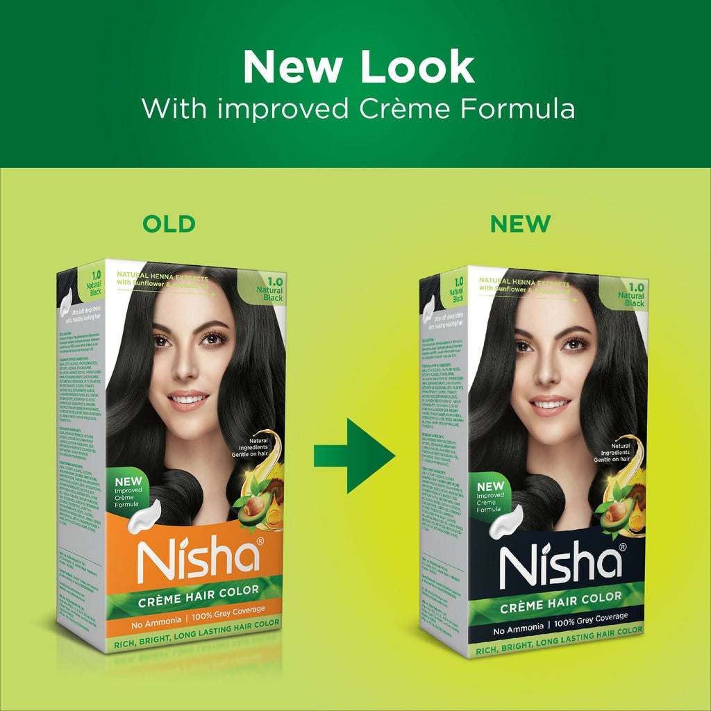 Nisha Creme Hair Color for Women - Natural Black