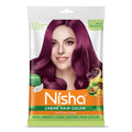 Nisha Creme Hair Color for Women - Wine Burgundy