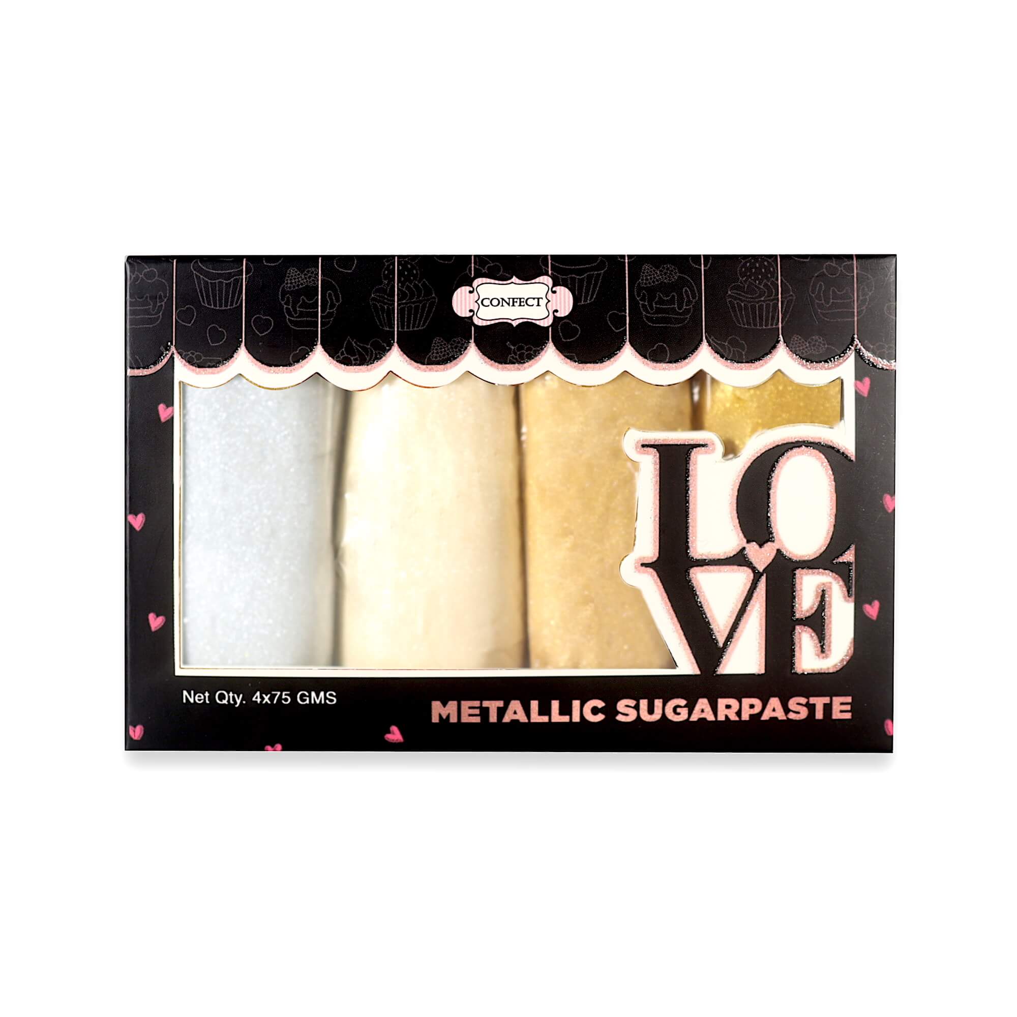 Confect Metallic Sugar Paste Multipack 4