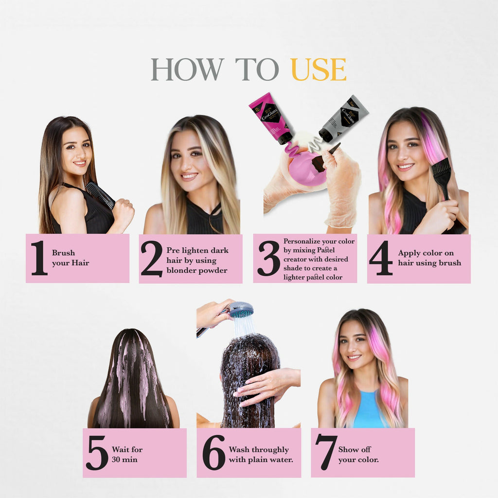Cosglam Semi Permanent Hair Color for Women & Men-Pastel Creator
