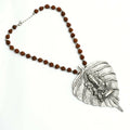 Mominos Fashion Johar Kamal Oxidised Silver-Plated Brass Finish Ganesha Long Necklace For Women