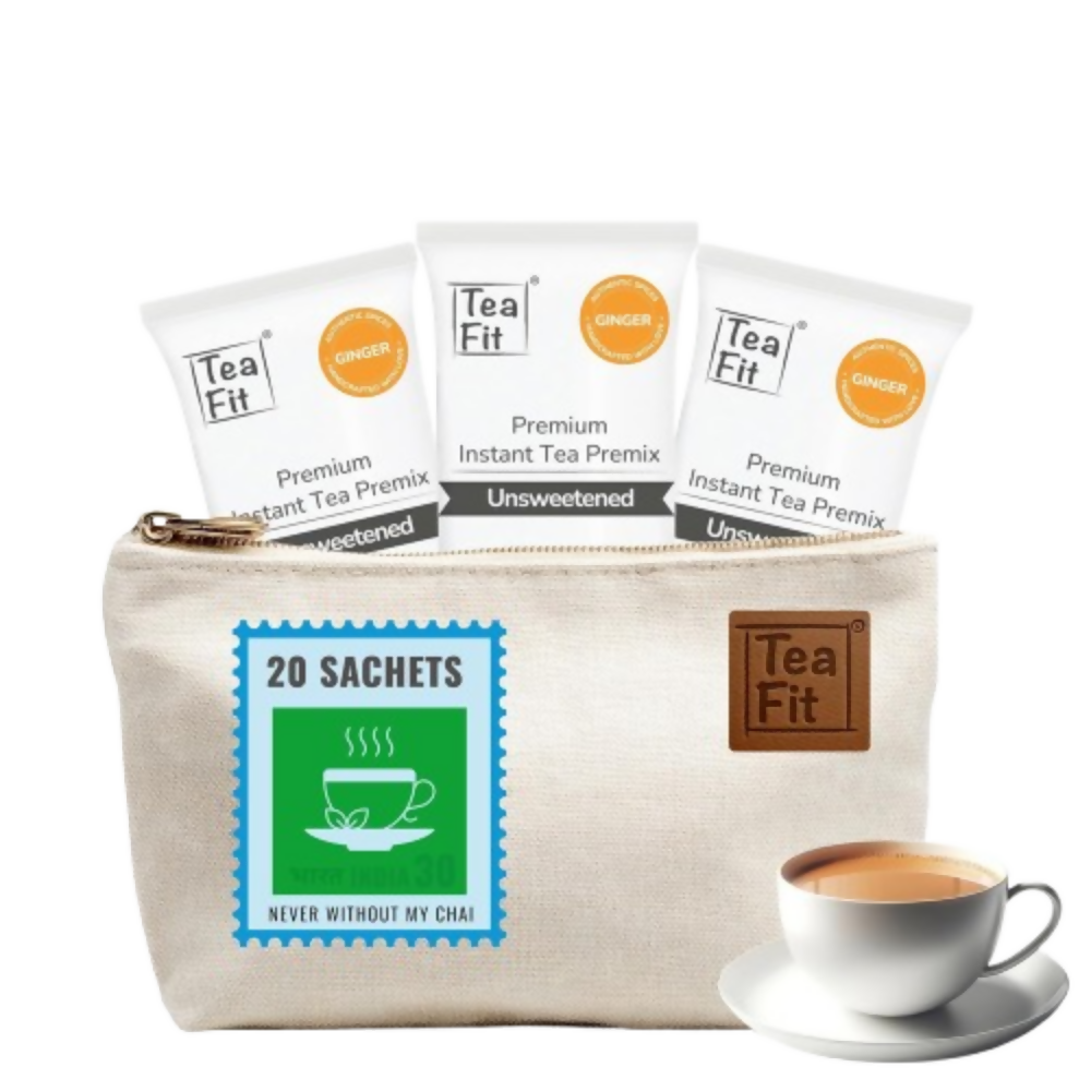 TeaFit No Sugar Instant Ginger Tea Premix - Travel Pack