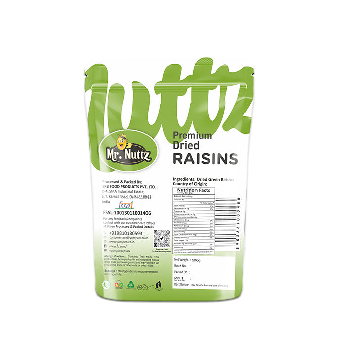 Mr. Nuttz Green Raisins Pouch