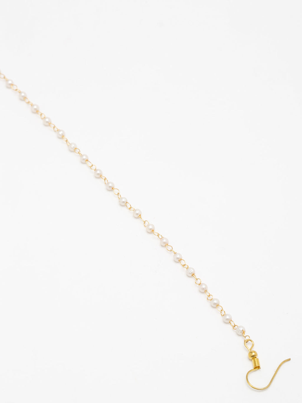 Gold-Polished Kundan Nose Ring - Ruby Raang