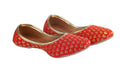 Tiny Bugs Girls Sequin Detailing Ethnic Juttis - Red