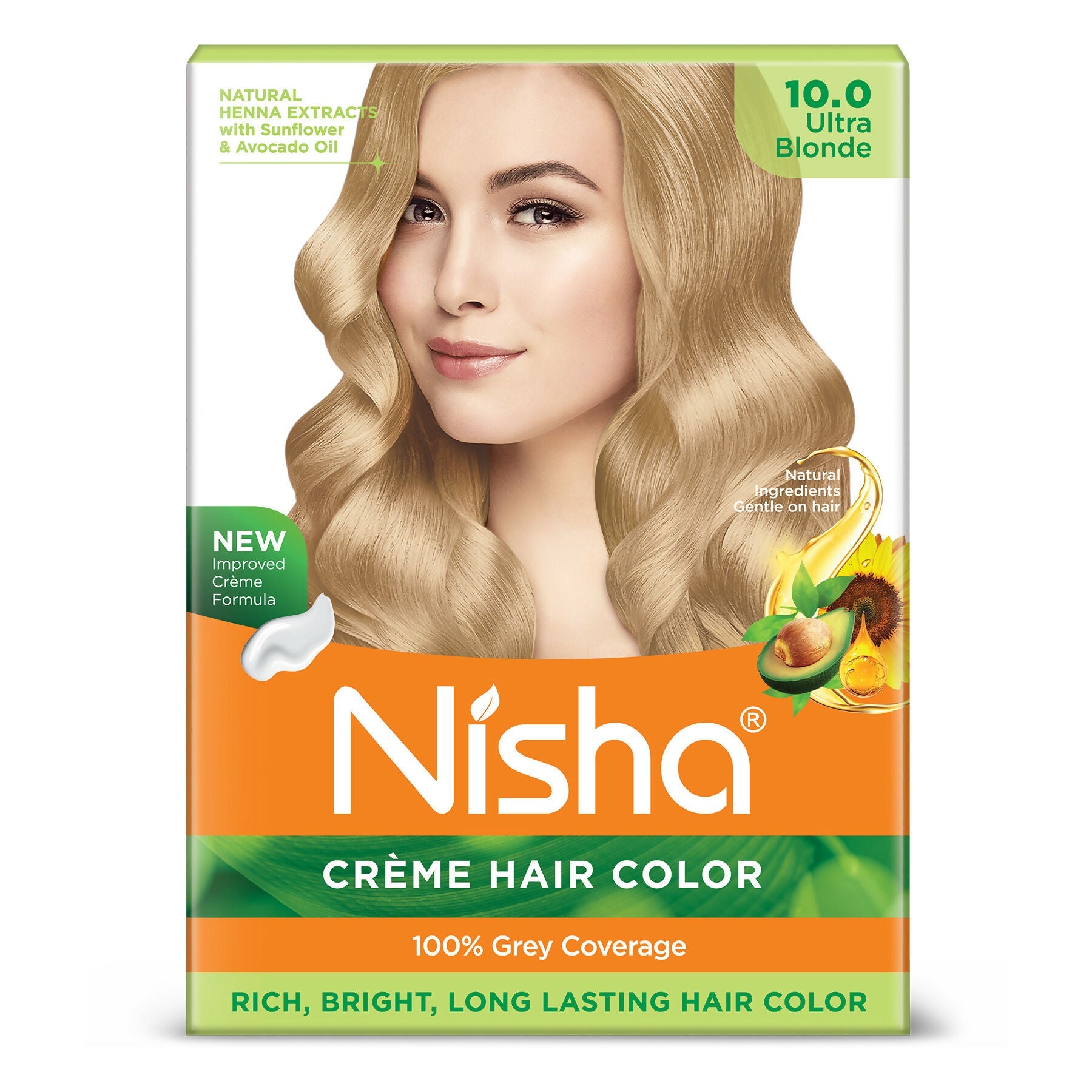 Nisha Creme Hair Color for Women - Ultra Blonde
