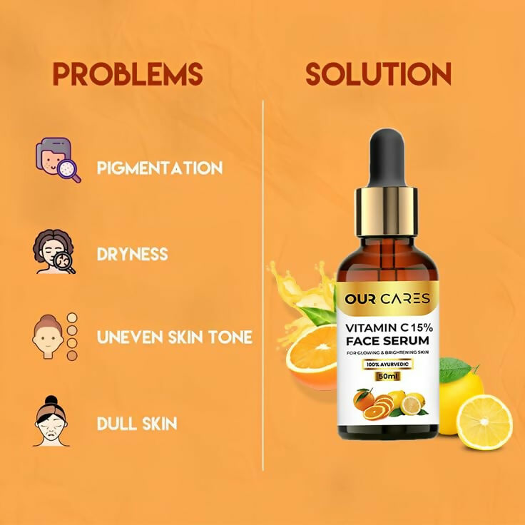 Our Cares Vitamin C Daily Glow Face Serum for Men & Women