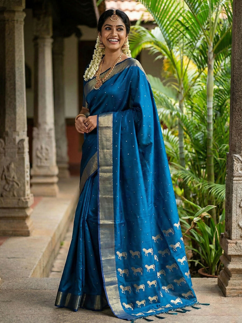 Shree Shyam Fashion Royal Blue Soft Silk Saree