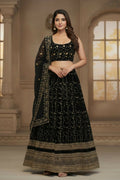 Lehenga Mart Designer Indian Wedding Lehenga Choli-Black