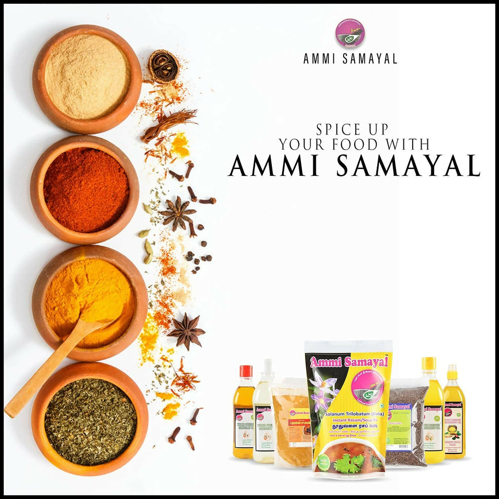 Ammi Samayal Homemade Idli Podi and Cold Pressed Sesame Oil Combo
