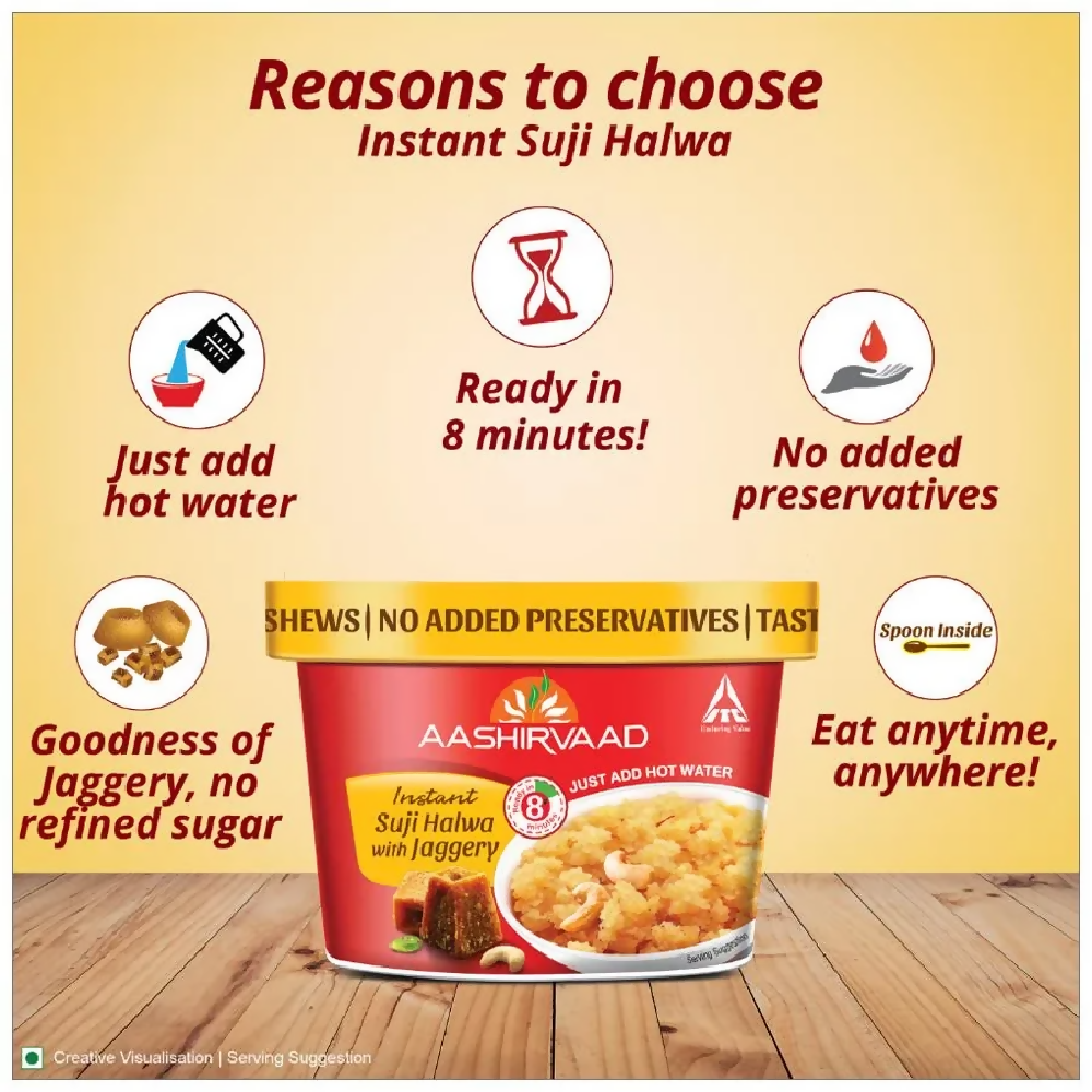 Aashirvaad Instant Suji Halwa with Jaggery