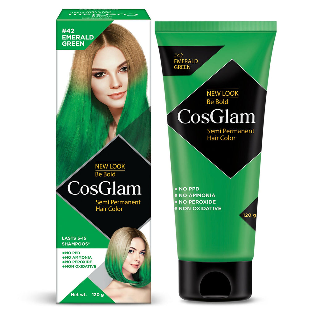 Cosglam Semi Permanent Hair Color for Women & Men (#42 Emerald Green)