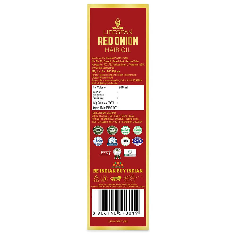 LifeSpan Red Onion Hair Oil