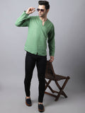 Even Apparels Green Pure Cotton Round Neck Slit Men's Kurta