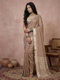 Shree Shyam Fashion Beige Cotton Saree