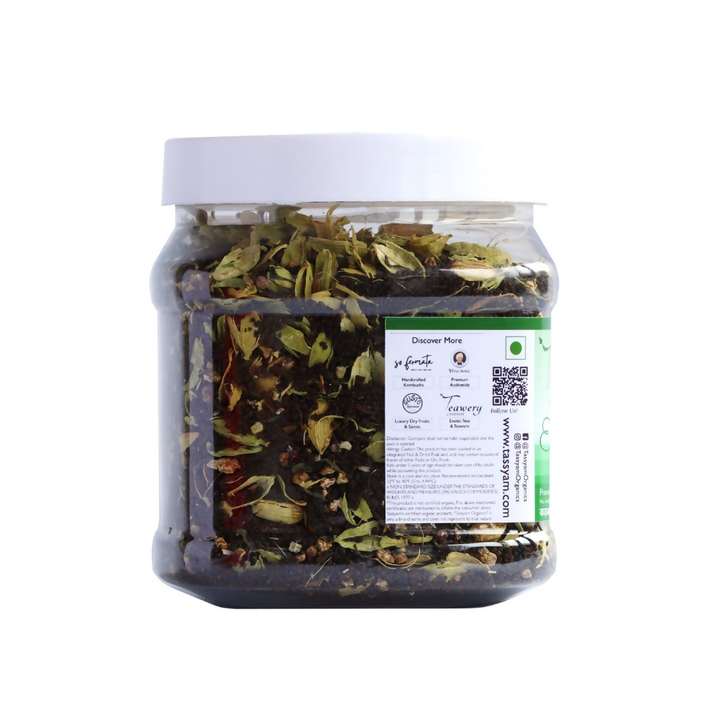 Tassyam Organics Strong Cardamom Tea | Elaichi Chai - Jar