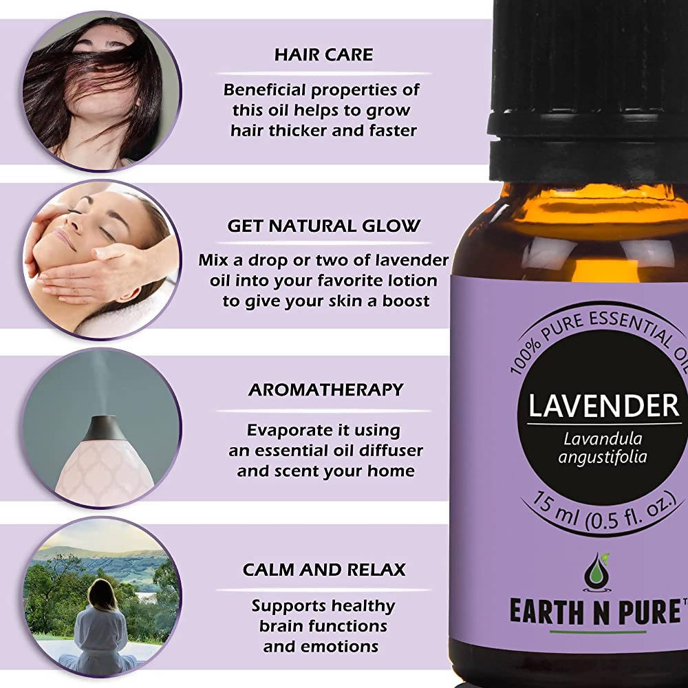 Earth N Pure Lavender & Rose Essential Oils