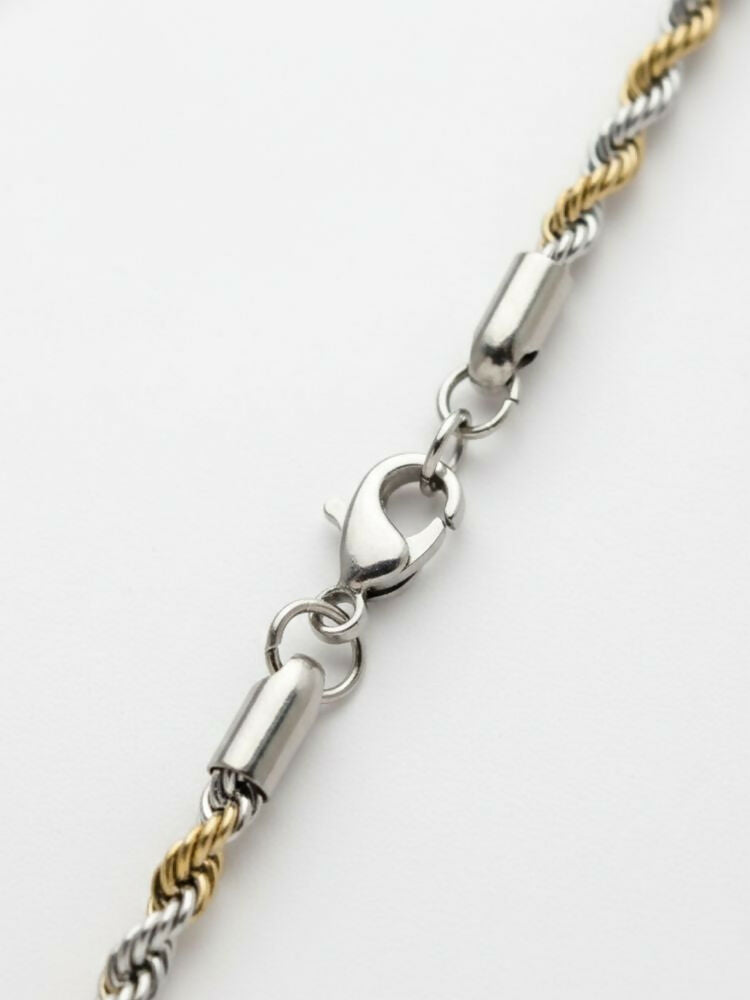 NVR Men's Handcrafted Rhodium Plated Chain
