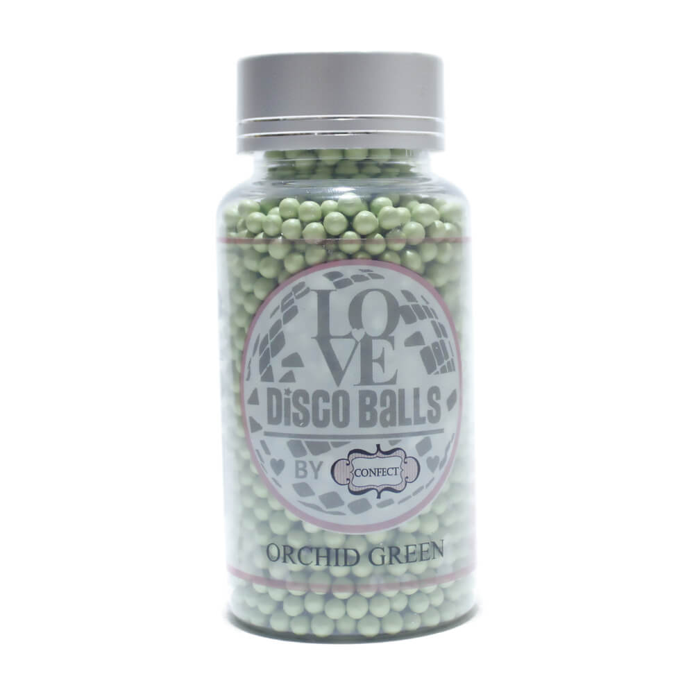 Confect Orchid Green Disco Balls Sprinkles 6 MM