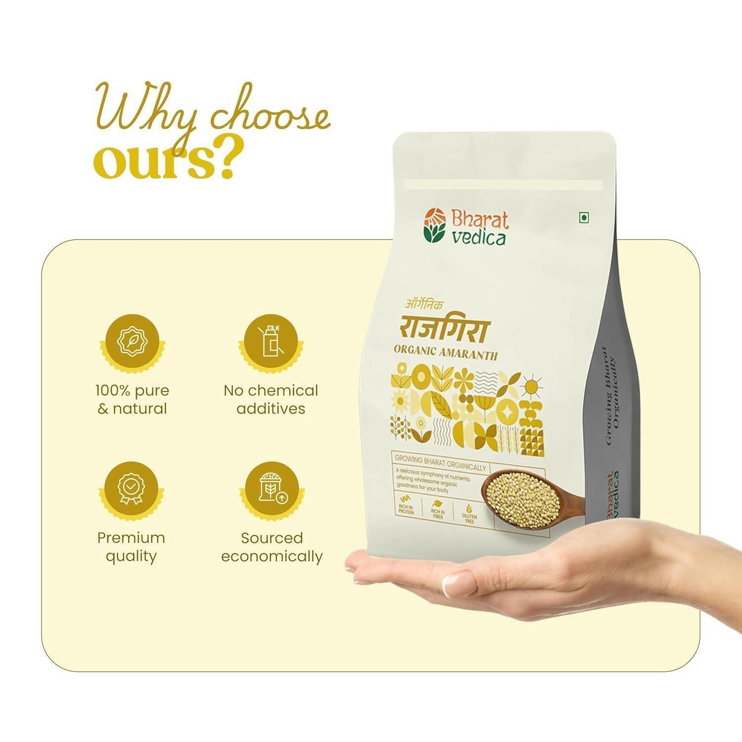 Bharat Vedica Organic Amaranth - Organic Rajgira