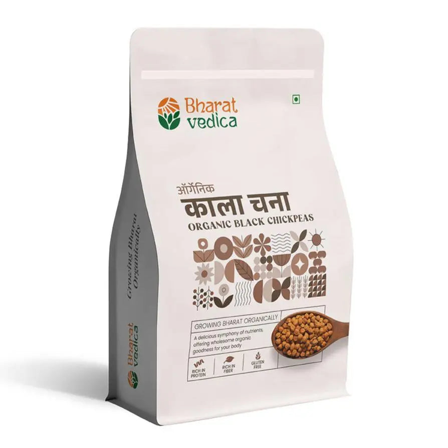 Bharat Vedica Organic Black Chickpeas - Organic Black Chana