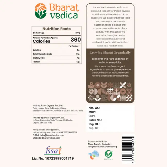 Bharat Vedica Organic Black Chickpeas - Organic Black Chana