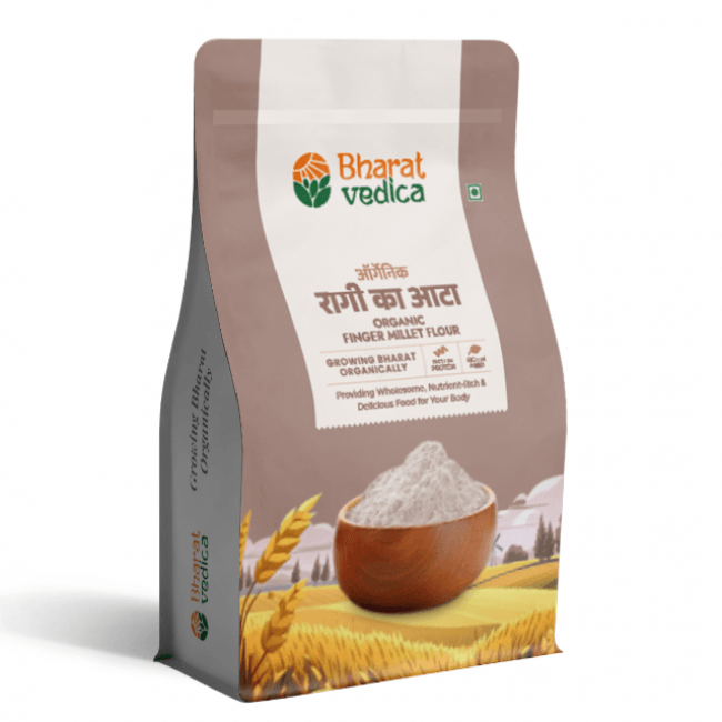 Bharat Vedica Organic Finger Millet Flour - Organic Ragi ka atta