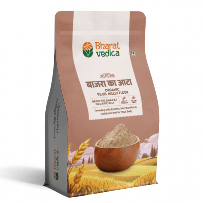 Bharat Vedica Organic Pearl Millet Flour - Organic Bajra ka Atta