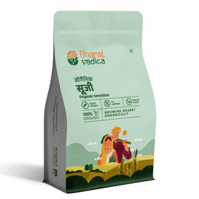 Bharat Vedica Organic Semolina - Organic Suji - Organic Rawa