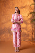 Juniper Peach Bloom Tassel Kurta Co-Ord
