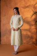 Juniper Pistachio SageGreen Foil Print Kurta